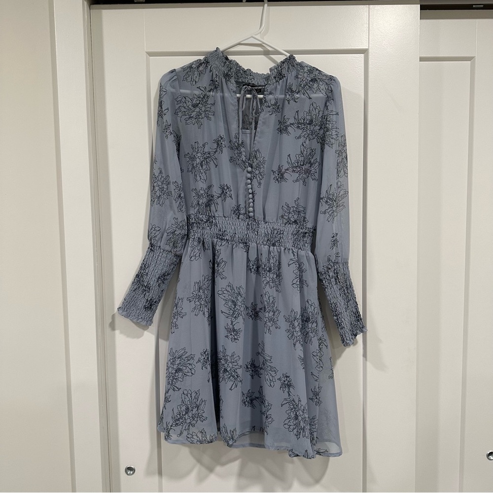 Boohoo Flower Print Lavender Dress US6
